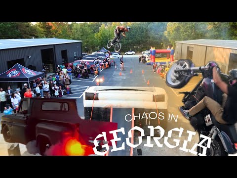 Видео: БЕЗУМНЫЕ ТРЮКИ, ТРЮКИ НА ХАРЛИ И ОГНЕННЫЕ МАШИНЫ!