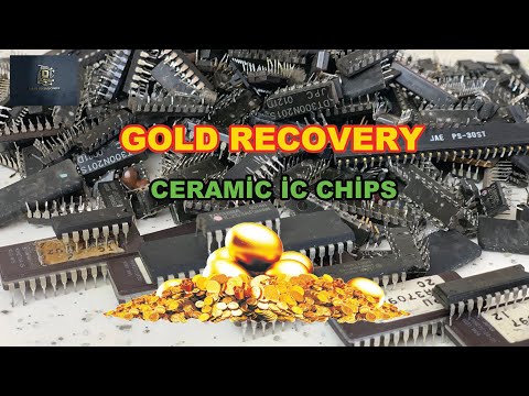 Видео: Извлечение золота из керамической микросхемы. Керамические процессоры для рекуперации золота