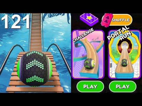 Видео: Скоростной забег Going Balls, смешные фейлы против испытаний, забег через портал, гонки на Androi...