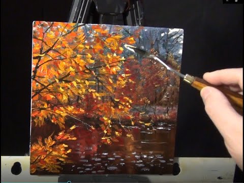 Видео: Как написать красивый ОСЕННИЙ ПЕЙЗАЖ         How to paint a beautiful AUTUMN LANDSCAPE