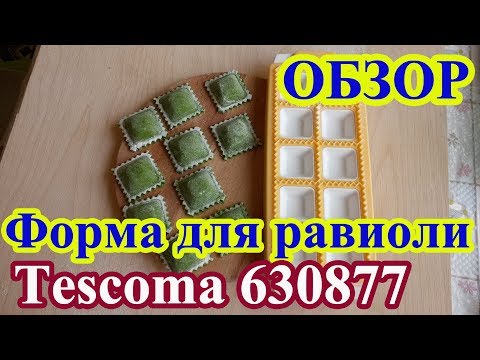 Видео: Форма для квадратных равиоли 10 шт Tescoma Delicia 630877