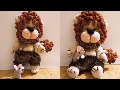 Видео: ПОСМОТРИТЕ НА НОСКИ, ЧТО Я СДЕЛАЛ ИГРУШЕЧНЫЙ ЛЕВ🦁