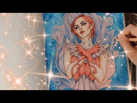 Видео: Процесс раскрашивания вуали у Рака из Загадок Астрологии Кармы Виртанен