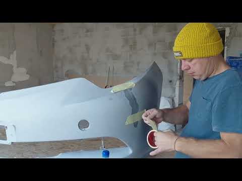 Видео: Показываю как я запаял бампер! Ремонт и покраска бампера!