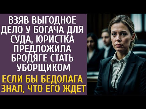 Видео: Взяв выгодное дело у богача для суда, юристка пригласила бродягу уборщиком… Если бы бедолага знал…
