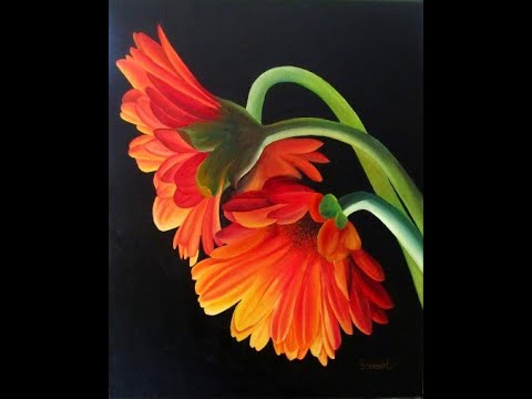 Видео: Как нарисовать цветы герберы реалистично!