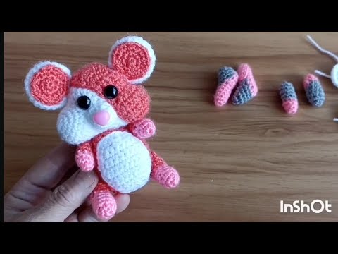 Видео: Хомочка.  Вяжем игрушку хомячка ч. 2.