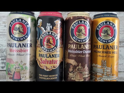 Видео: Обзор на пиво Paulaner. Paulaner Hell, Weissbier, Weissbier Dunkel, Salvator.