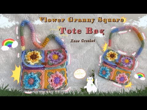 Видео: СУМКА КРЮЧКОМ 🌈 Мастер-класс по вязанию крючком сумки «бабушкин квадрат» Цветная сумка-тоут крючком