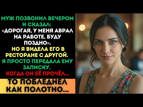 Видео: «Важная встреча, задержусь», — врал муж. Но когда я передала ему одну записку...