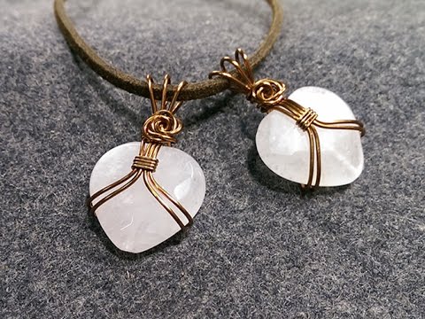 Видео: подвесной провод в форме сердца в форме камня без отверстий 140