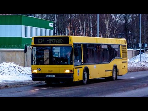 Видео: Информатор автобусного маршрута 63д г.Минска (голос Александр Крапиневич)