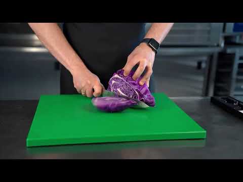 Видео: Кухарський шеф-ніж 200 мм дамаська сталь, серія RAN Yaxell 36000G