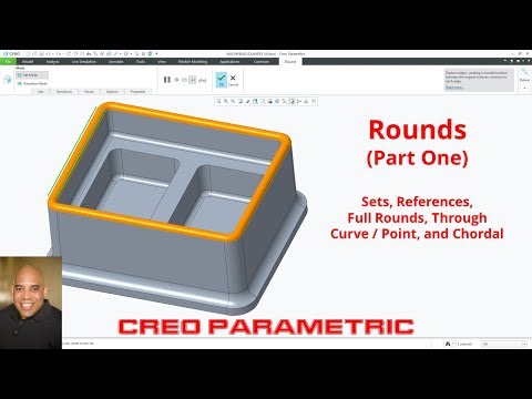 Видео: Creo Parametric — Скругления (часть 1 из 5) — ссылки, сквозная кривая/точка и хордовые