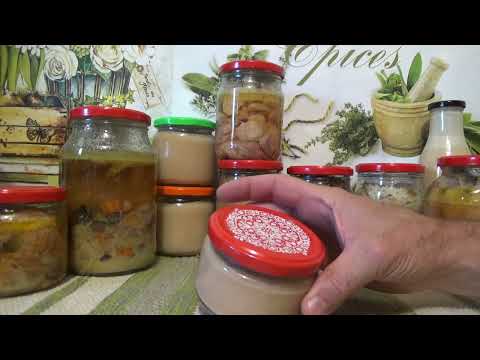 Видео: Заготовка в автоклаве: индейка в овощах, неженка и суп из индейки. Наши баночки.