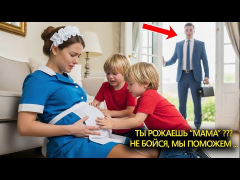 Видео: Миллиардер застал близнецов, помогающих беременной горничной рожать… Его поступок потряс всех!