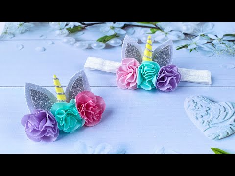 Видео: Повязка единорог Заколка единорожка Из Фоамирана для девочки Diy Unicorn Headband Foam Sheet Craft