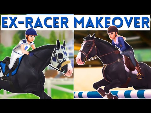 Видео: Преображение чистокровной верховой лошади вне трассы: бывший скакун станет выставочным скакуном |...