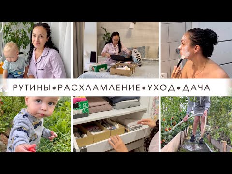 Видео: Утренние рутины✨Расхламление гардеробной👚 Дачные дела🌺Косметика Ecocraft🌱Мотивация на уборку🧹