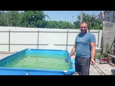 Видео: эксперимент с цветущий водой в бассейне , бассейн не узнать быстрый результат 👍👍🏞️🌅