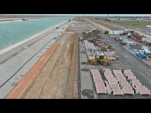 Видео: Строительство гребного канала, г.Туркестан