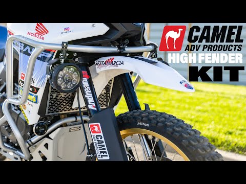 Видео: Сборка Honda Transalp 750 Rally — комплект высоких крыльев CAMEL ADV + стальные тормозные шланги ...