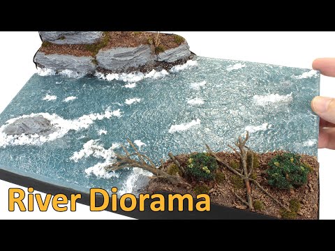 Видео: Как сделать реалистичную диораму реки / ручья [смола воды] Подставка для дисплея - DIY