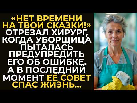 Видео: Нет времени на твои сказки! — грубо бросил хирург уборщице, которая пыталась предупредить об ошибке…