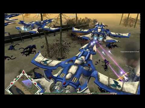 Видео: Ultimate Apocalypse mod 1.72.7 Eldars vs Tyranids - Противодействие