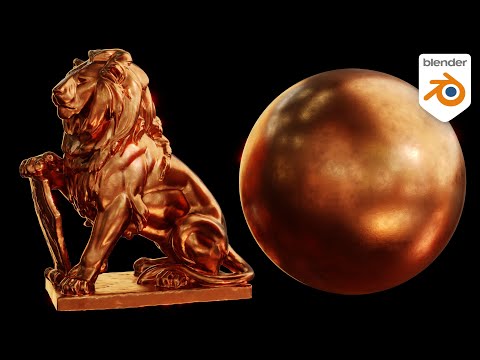 Видео: Процедурный бронзовый материал (урок по Blender)