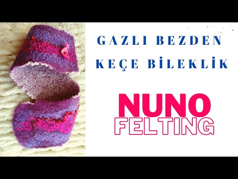 Видео: БРАСЛЕТ ВІСТЯНИЙ ДАЛІ | Фетровий браслет з Nunofelting Wet Felt Work