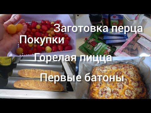 Видео: ПОКУПКИ🛍ЗАГОТОВКА ПЕРЦА🌶СОЖГЛА ПИЦЦУ🍕ПЕРВЫЕ БАТОНЫ🥖