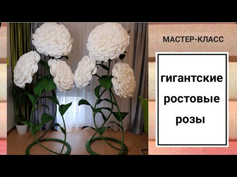 Видео: МАСТЕР-КЛАСС/Гигантские розы из гофрированной бумаги