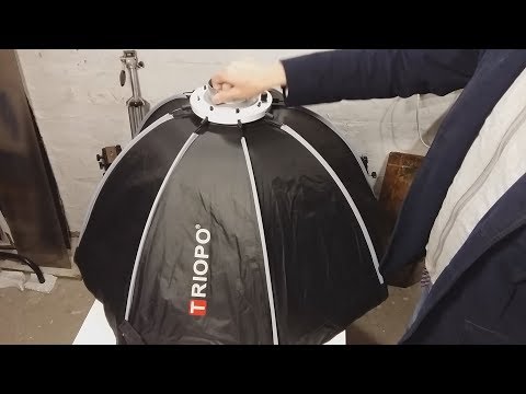 Видео: TRIOPO - octabox 90 cm/ Распаковка - light test/ За и против.