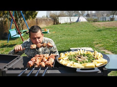 Видео: МОЙ ЛЮБИМЫЙ РЕЦЕПТ ШАШЛЫКА КАРТОФЕЛЬ С ГРИБАМИ НА САДЖЕ