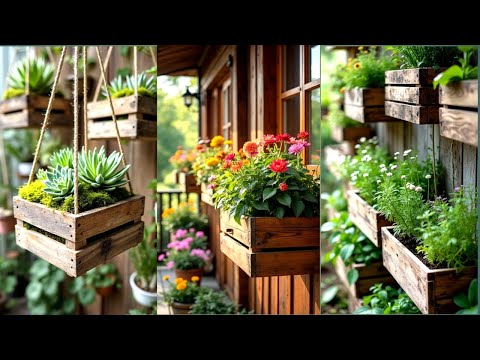 Видео: Очарование деревенского сада: креативные способы использования старых деревянных ящиков!
