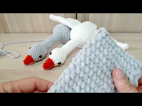 Видео: Давайте свяжем Гусика крючком//Схемы под диктовку.