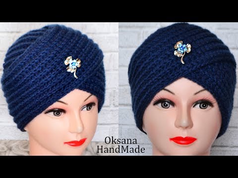 Видео: Чалма крючком. Мастер класс. Turban crochet