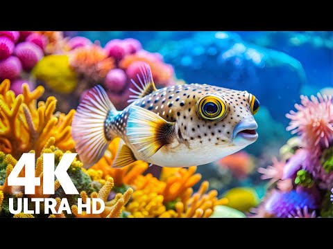 Видео: Лучший аквариум 4K — погрузитесь в завораживающий подводный мир, морские медузы, коралловые рифы