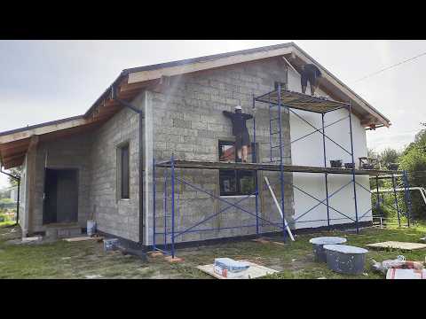 Видео: 8 млн за дом из ОПИЛОК? И как штукатурили фасад Спадаром