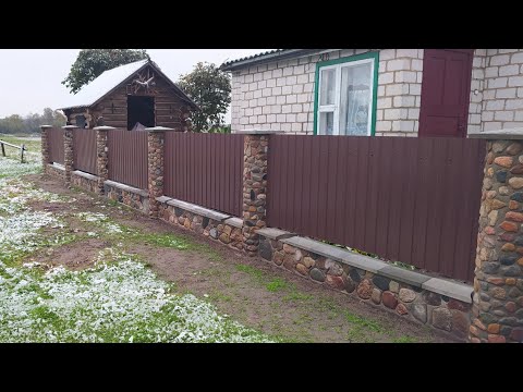 Видео: Забор из камня