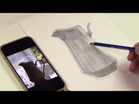 Видео: Рисуем кувшин простым карандашом. Академический рисунок