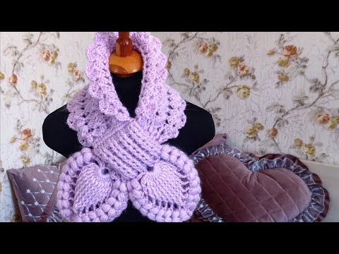Видео: Шарф крючком//Crochet scarf