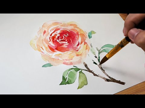 Видео: Акварельная цветочная живопись