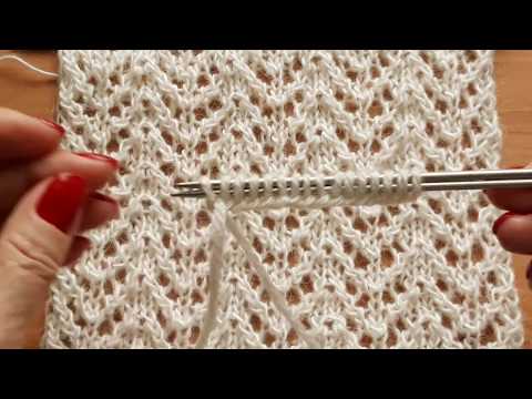 Видео: Воздушный узор спицами для летнего топа, кардигана