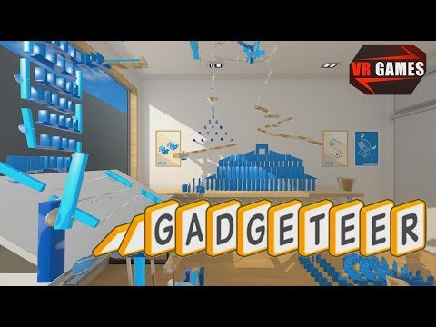 Видео: Учимся собирать длинную конструкцию из домино в игре Gadgeteer VR. День домино.