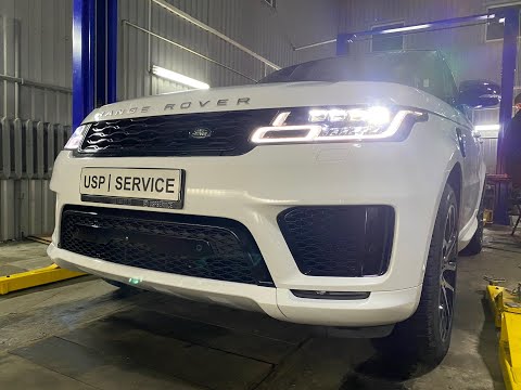 Видео: Установка фар Pixel с динамическими поворотниками на Range Rover Sport