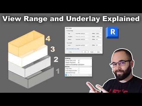Видео: Просмотр диапазона и подложки в учебном пособии Revit