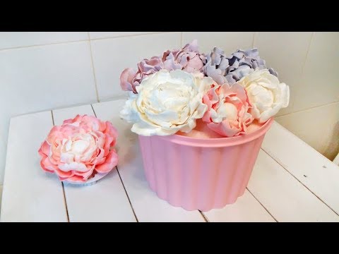 Видео: Быстрый цветок на торт  Пошагово. Нежный ПИОН (Моя флористика) / How to Make Sugar Flowers