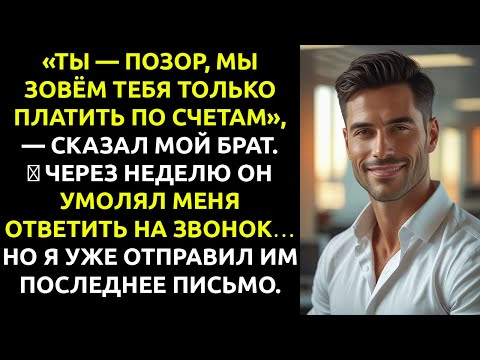Видео: БРАТ унизил меня ЗА СТОЛОМ… спустя неделю он молил о прощении